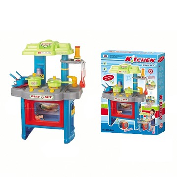 【Hi-toys】聲光音樂創意料理台+食物切切樂/廚房家家酒玩具