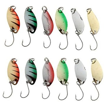 MR.BEE 蜜蜂先生 湯匙路亞 拼背型SP-03 30mm  銀色 + 綠色 + 白色  2.5g  1組