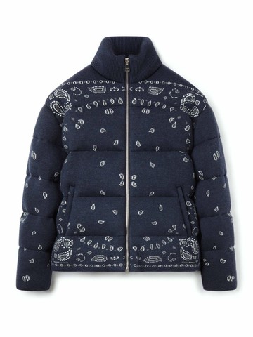 Alanui Bandana Jacquard Puffer Jacket