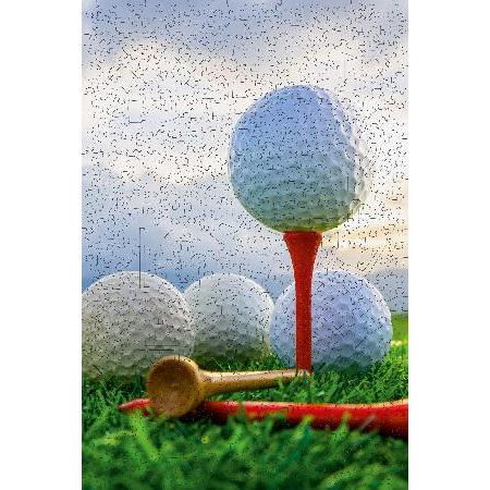 Made in Ukraine Wooden Jigsaw Puzzles Golf 462 Irregular Pieces Colorful  Puzzle for a Real Golf Lover BasisWood