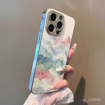✨限時下殺✨液態金屬層層迷霧適用蘋果1615promax手機殻iPhone234女xr/78plus