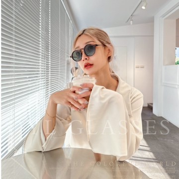 ⒹⓎⓁ┊獨家實戴實拍 5ᴄᴏʟᴏʀ🪴韓系復古個性小圓框墨鏡 太陽眼鏡 抗UV 韓國 眼鏡 小紅書爆款 ins風 明星同款