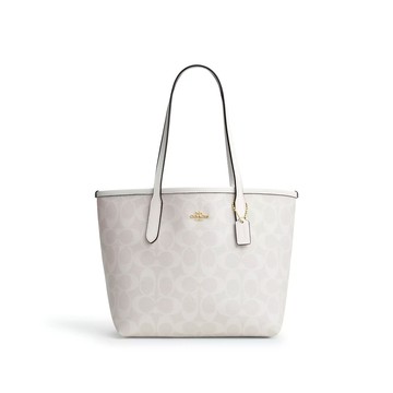 COACH City 23 金Logo經典老花按扣大容量 托特購物袋手提單肩包 CN733 (全新) 【 菲尼斯 國際精品 ★ 疊加現抵$1520 】 女神手袋