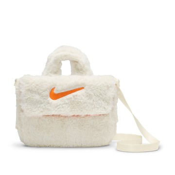 【NIKE】Y NK FX FUR CROSSBODY 中大童 側背包 白色 毛毛包-FZ1329113