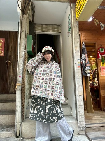 【熱門預購】戈布蘭方格印花連帽上衣 (2色) CAA-6120