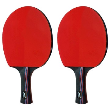 MK 短乒乓球拍 2入 實木雙面反膠  三星 短  24.8 x 15 x 2.5cm  1組