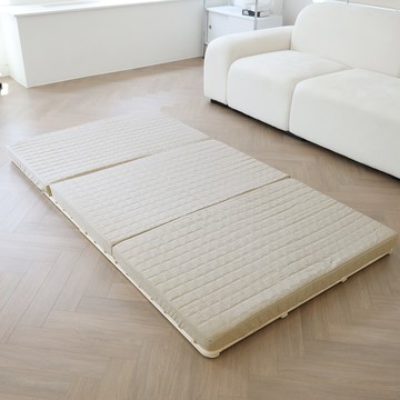 ARAHOME 三折疊式床墊  7cm  Queen  米色