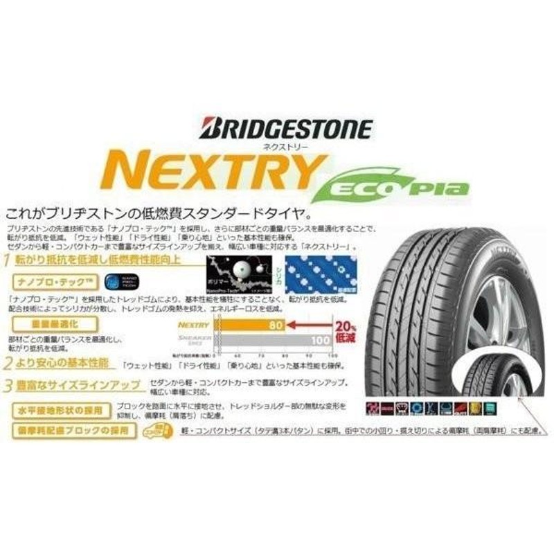 165/55R15 ブリヂストン ネクストリー 新品タイヤ 4本 24800円〜