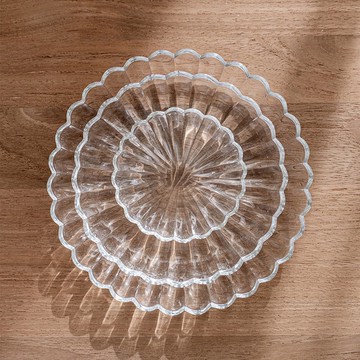 菊華玻璃盤/涼麵/甜點/水果盤/夏日