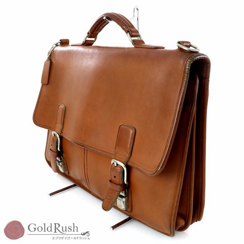 COACHビジネスバック コーチ/ビジネスバッグ/ブラウン×ライトブルー