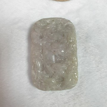 逸品軒~天然緬甸玉A貨-Z6348-九龍牌墜子-長約73mm寬約46.8mm厚約14.1mm