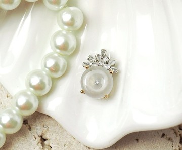 翡翠系列 ||平安小禮物|| 天然白翡 銀墜