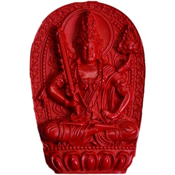 硃砂項鍊掛牌吊墜-虛空藏菩薩守護神天然男女配件74al43【獨家進口】【米蘭精品】