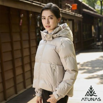【ATUNAS 歐都納】女款HEAT CORE蓄熱羽絨外套A1GA2528W灰卡/保暖羽絨/保暖/抗潑水/都會休閒