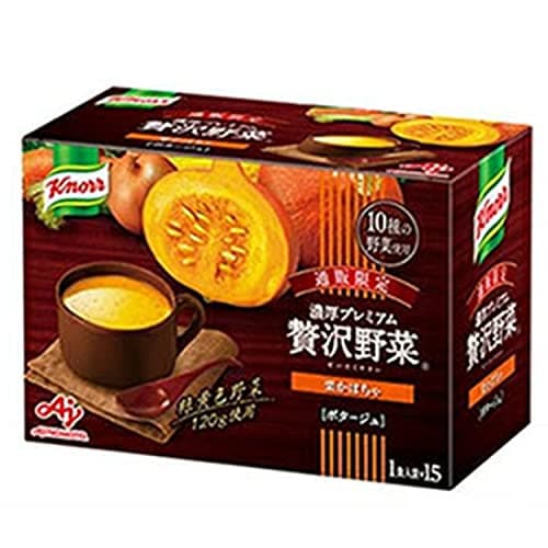 味の素 クノール 濃厚プレミアム 贅沢野菜 (栗かぼちゃ) とろーり濃厚 スープ カップスープ かぼちゃスープ クノールスープ (インスタントスープ   15袋入り1箱)