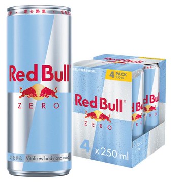 【Red Bull】紅牛零卡能量飲料(250mlx4罐)