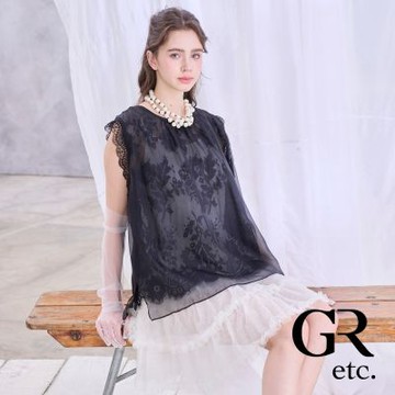 【GLORY21】網路獨賣款-etc.甜美蕾絲荷葉網紗蛋糕短裙-杏色
