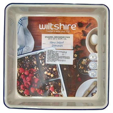 Wiltshire ENAMEL 布朗尼方型烤盤 23 x 23 cm 適用於烤箱和洗碗機 耐熱240°C  2L  1個