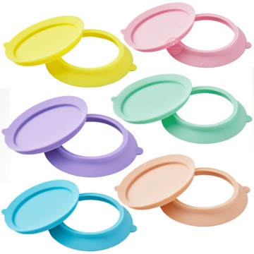 美國 little.b 316雙層不鏽鋼吸盤碗配件 上蓋+吸盤 寶貝藍/甜美粉/精靈黃/夢幻紫/小芽綠/暖暖橘