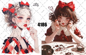 original sticker no.4186 人物貼紙 原創貼紙 原創人物貼紙 裝飾貼紙 cotton melody