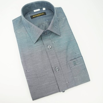 【金安德森】灰色十字紋窄版長袖襯衫