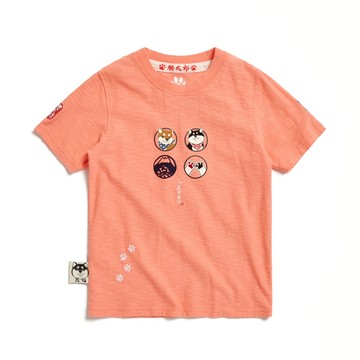 江戶勝｜童裝｜勝太郎黑丸徽章賣萌短袖T恤