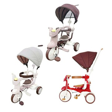 日本 iimo 兒童三輪車(遮陽款)-三色可選【悅兒園婦幼生活館】
