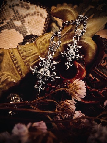 【搖滾龐克系列】匕首骷髏 925銀 吊飾 (不含鍊)