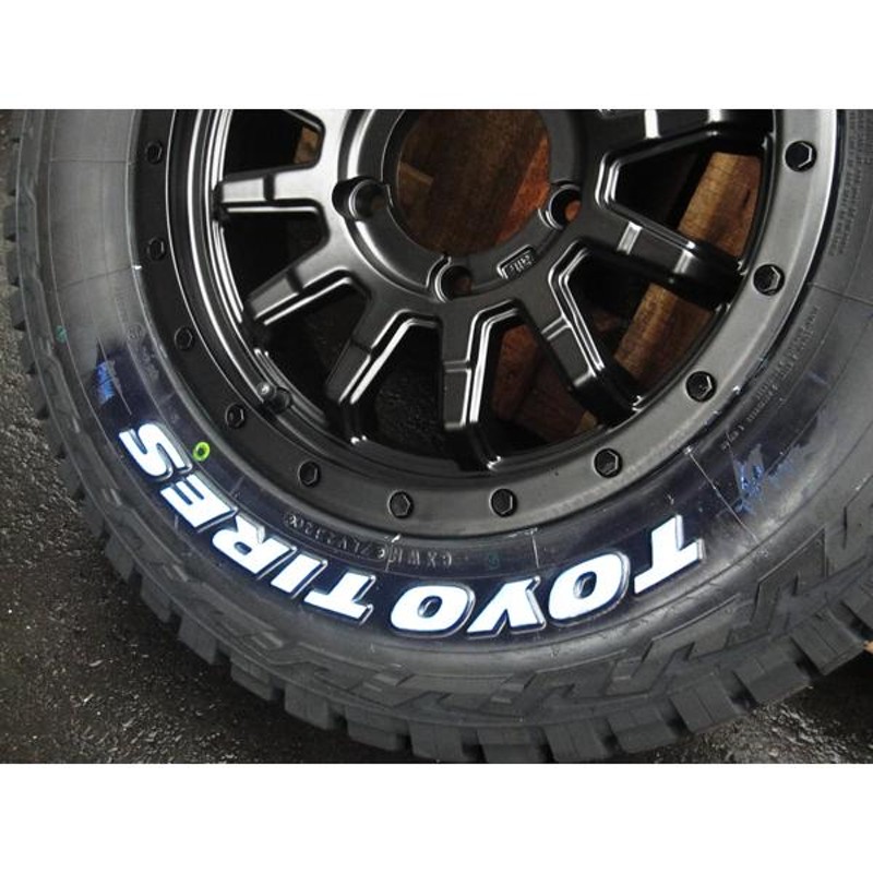 TOYO TIRES 夏タイヤセット ジムニー JB64 JB23 16インチ タイヤホイール 4本セット BDX08 TOYO OPENCOUNTRY RT 185/85R16 ホワイトレター