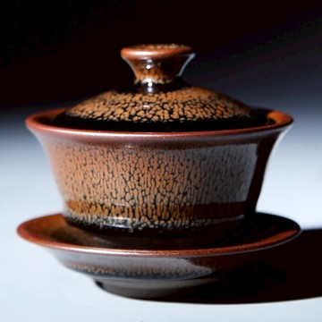 福建建盞鐵胎油滴手工茶具泡茶碗 三才蓋碗兔毫盞復古大茶杯茶備