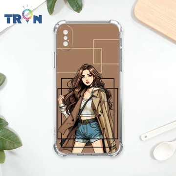 TRON IPhone X/XS 雜誌風女孩 四角防摔 軟殼 手機殼