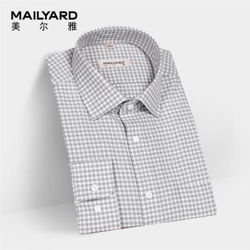 MAILYARD/美爾雅長袖襯衫 純棉商務休閑男士格子磨毛長襯衣 788