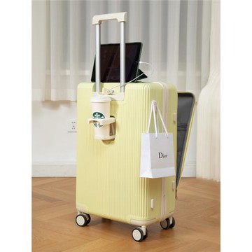 新款行李箱女多功能鋁框20寸登機箱萬向輪拉桿箱男旅行箱密碼皮箱