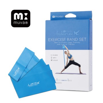 muva 瑜珈舒展彈力組-碧藍重量級