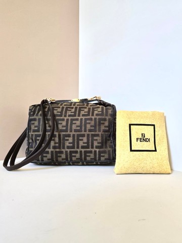 絕版古董包 Fendi中古二手老花盒子 側背包 斜孭包 皮革包 單肩包