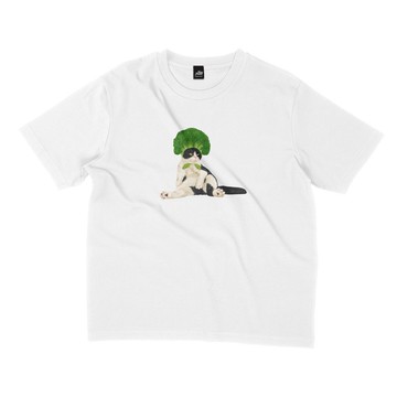 花椰菜貓咪 - 寬版落肩 - 白