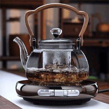 圍爐煮茶玻璃煮茶壺電陶爐煮茶器全套功夫茶具家用燒水套裝泡茶壺