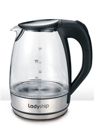 貴夫人 1.7L LED玻璃 快煮壺 /台 KM-618｜領券最高折$220