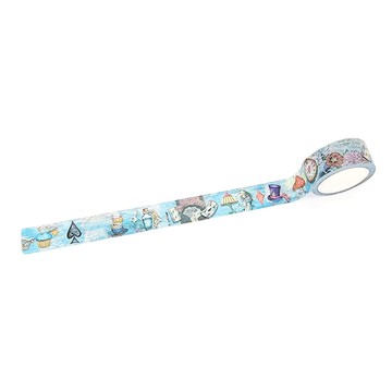 Alice in Wonderland Watercolor Washi Tape, Reusable Sticker