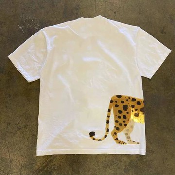 搞錢做慈善 3A260克純棉雙紗！向上俠！重磅情侶女寬松短袖T恤男