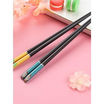 日式合金筷子家用高檔耐高溫一人一筷高檔防滑情侶兩雙裝專人專用