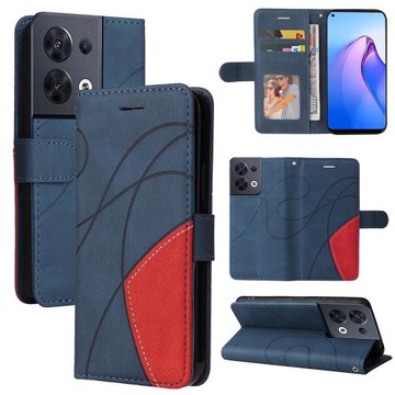 適用曲線拼接 oppoReno8手機保護殼reno8pro+保護皮套reno8pro國際版防摔軟矽膠全包邊簡約帶掛繩男女創意翻