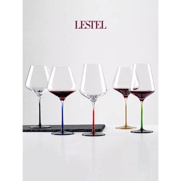 德國進口LESTEL漸變色水晶紅酒杯套裝 家用高檔白葡萄酒杯高腳杯