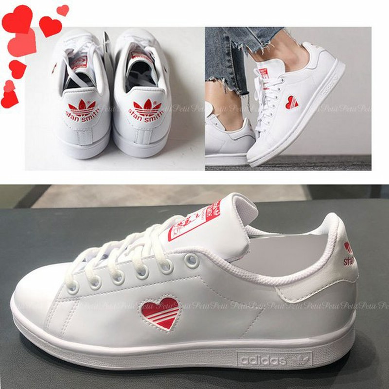 Adidas アディダス レディース Stan Smith J スタンスミス Fy4481 ハートがポイント 白スニーカー Fwwt Vred Fwwt 通販 Lineポイント最大get Lineショッピング