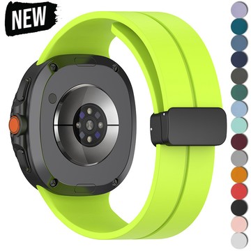 SAMSUNG No Gaps 磁性矽膠錶帶適用於三星 Galaxy Watch 9/8 40/44 毫米/8 經典 4