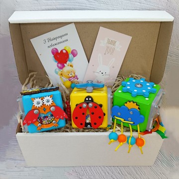 3 件組蒙特梭利玩具 旅行用活動立方體、幼兒忙碌立方體 Fidget