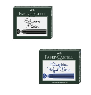 德國 Faber-Castell 輝柏 卡式墨水管 (6支裝) (185506藍 / 185507黑)【APP滿額下單4%點數(單一帳號最高1500點)】5/31止