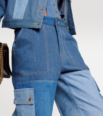 Marine Serre Monogram high-rise wide-leg jeans