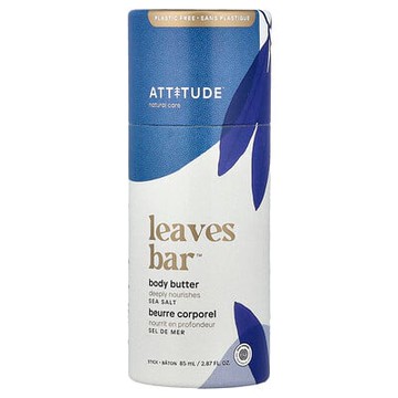 ATTITUDE, Leaves Bar™，身體乳棒，海鹽香，2.87 液量盎司（85 毫升）