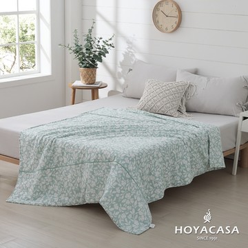 HOYACASA 雙層好眠紗涼被(5x6尺)-蒼茵綠